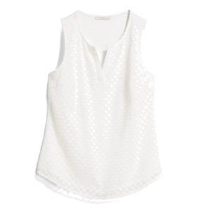 NWT 41 Hawthorn
Ezide Textured Mixed Material Top
S | White
